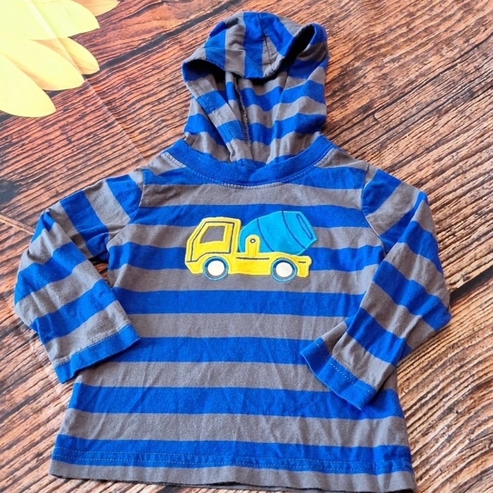 Carter's 6-9 MONTH STRIPED PULLOVER BLUE AND GRAY